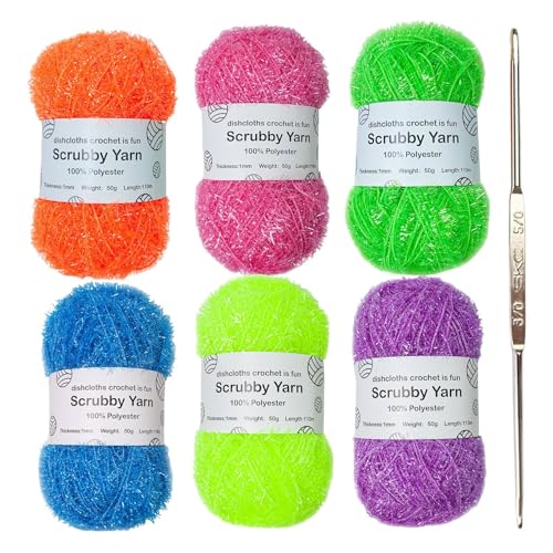 Scrubby Garn – Scheuergarn | Scrubby für Geschirrtücher | zum Häkeln | Polyester-Sortiment Geschirrtücher | Häkelweben | Stabil für Geschirrtücher Scrubby Garn – Scheuergarn | Scrubby für Geschirrtücher | zum Häkeln | Polyester-Sortiment Geschirrtücher | Häkelweben | Stabil für Geschirrtücher von Generisch