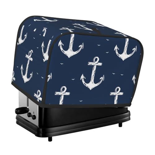 Sea Anchor Toaster-Abdeckung, 2 Scheiben, Ozean, nautischer Toaster, gemütlich, mit Tasche, schmutzabweisend, staubdicht, Küchenschutz für kleine Geräte Sea Anchor Toaster-Abdeckung, 2 Scheiben, Ozean, nautischer Toaster, gemütlich, mit Tasche, schmutzabweisend, staubdicht, Küchenschutz für kleine Geräte von Generisch