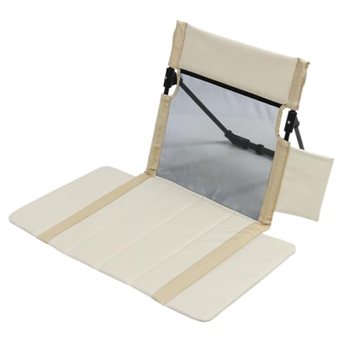 Sead Stadium - Campingstuhl | Bodenstuhl mit Rückenunterstützung | Faltbare Campingmatte aus Aluminiumlegierung aus Stoff | Tragbare Picknick-Tragesitze von Generisch