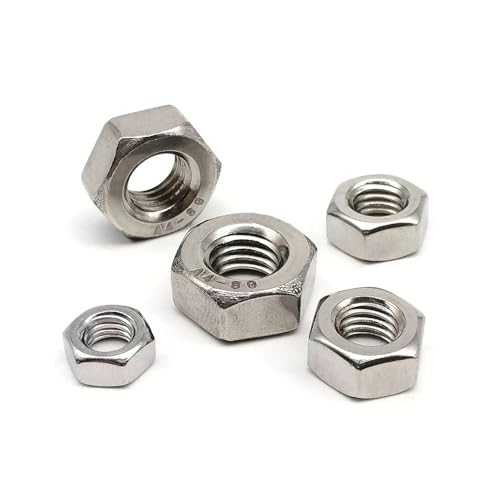 Sechskantmutter M1 M1.2 M1.4 M1.6 M2 M2.5 M3 M3.5 M4 M5 M6 M8 M10 M12 M14 M16 M18 M20 M22 M24 304 A2-70 Edelstahl(10PCs M8) von Generisch