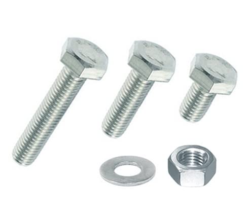 Sechskantschrauben M5 inkl. Mutter + Scheibe, Edelstahl V2A, DIN 933 (25, M5 x 14 mm) von Generisch