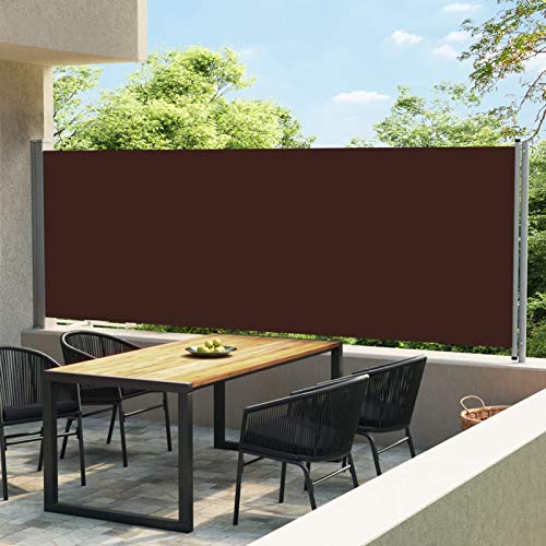 Seitenmarkise, einziehbar, 600 x 160 cm, Braun, Outdoor, UV-Schutz, wetterbeständig, Windblocker für Terrasse, Balkon, Sonnenschutz, Gartenschild Seitenmarkise, einziehbar, 600 x 160 cm, Braun, Outdoor, UV-Schutz, wetterbeständig, Windblocker für Terrasse, Balkon, Sonnenschutz, Gartenschild von Generisch