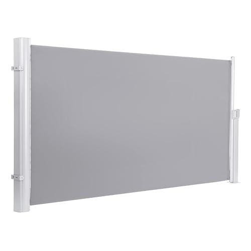 Seitenmarkise, einziehbar, für den Außenbereich, aus 180 g Polyester, wasserdicht und UV-beständig, ideal für Terrasse, Garten, Balkon (120 x 200 x 600 cm) (A6 150 x 200 cm) von Generisch
