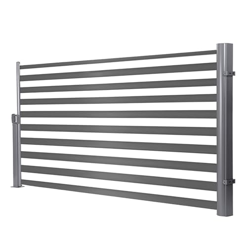 Seitenmarkise Ausziehbar Outdoor Sichtschutz Wasserdicht UV-beständig Perfekt für Terrasse Deck Balkon von Generisch