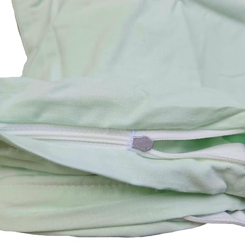Seitenschläferkissen Bezug 40x145 cm Stillkissen Kissenbezug Kissenhülle 100% Baumwolle mit Reißverschluss Made in Germany (Hellmint Uni) von Generisch