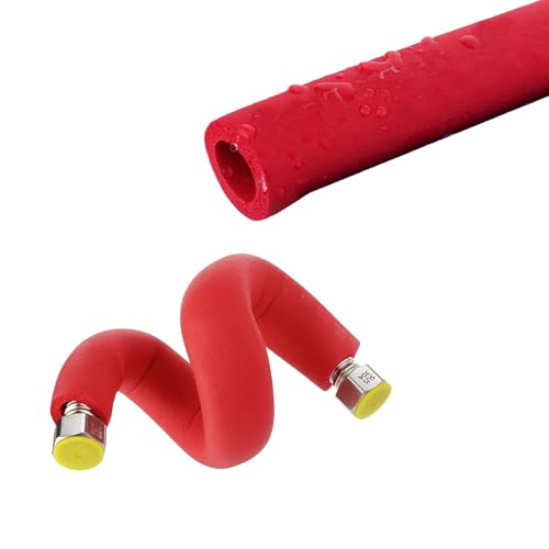 Selbstdichtende Rohrisolierung Weiß Isolierschlauch ID 18/22/25/28/32.0mm Rohrdämmung 1.0m Farbe Rohrschale Schaumstoffschlauch Für Griffgriffstütze Fitnessgeräte Usw(Rot,ID18mm(0.7")) von Generisch