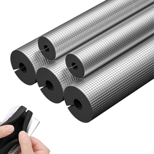 Selbstklebende Aluminium-Folie Rohrisolierung, Flexibel Gummi-Isolierschlauch, Wasserdicht, Feuerhemmend, Frostschutz, Heizungsrohr Isolierung für Warm-/Kaltwasserleitungen(114mm*30mm*0.95m) von Generisch
