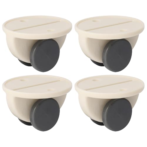 Selbstklebende Lenkrollen | Selbstklebende Minirollen | Mini-Kleberäder, Mini-Lenkrollen, 4er-Set, nicht schwenkbare Lenkrollen für Aufbewahrungsbox, Mülleimer, Umzugskarton von Generisch