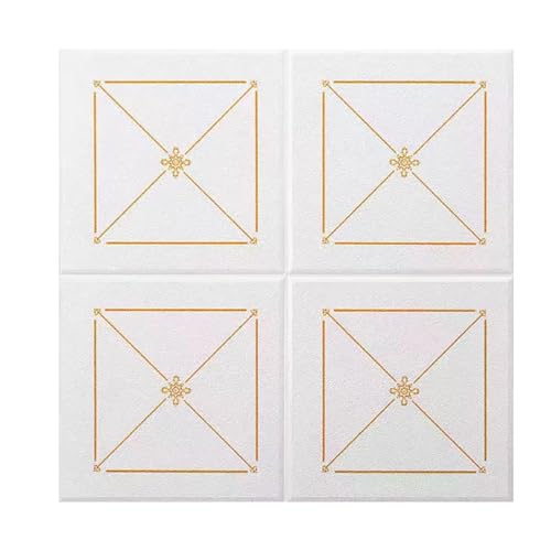 Selbstklebende PVC-Deckenfliesen, Paneele für Waschküche und Badezimmer, strukturiertes Kontaktpapier, einfache DIY und waschbare Wandverkleidung, 70 x 70 cm Selbstklebende PVC-Deckenfliesen, Paneele für Waschküche und Badezimmer, strukturiertes Kontaktpapier, einfache DIY und waschbare Wandverkleidung, 70 x 70 cm von Generisch
