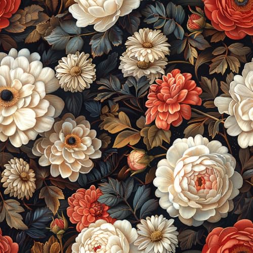 Selbstklebende Tapete 44x1000 cm Klebefolie Möbel Pfingstrosenblumen Pflanzen Vintage Dekorfolie Möbelfolie Lackiert Natur Mustertapete Wandtapete Wohnzimmer Schlafzimmer Wasserdicht Wallpaper Küche Selbstklebende Tapete 44x1000 cm Klebefolie Möbel Pfingstrosenblumen Pflanzen Vintage Dekorfolie Möbelfolie Lackiert Natur Mustertapete Wandtapete Wohnzimmer Schlafzimmer Wasserdicht Wallpaper Küche von Generisch