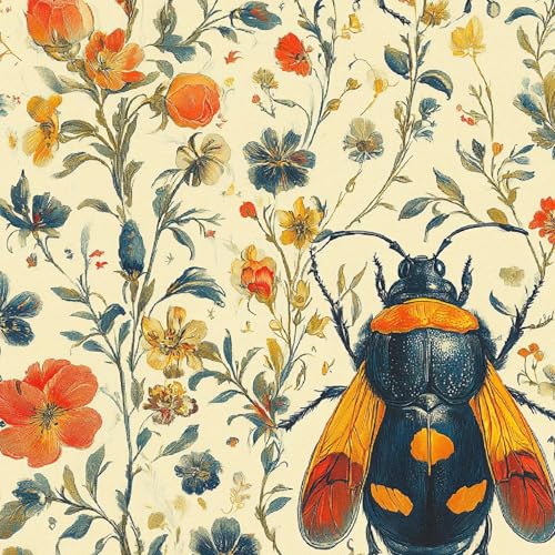 Selbstklebende Tapete Vinyltapete Schmetterling Blumen Blätter Wallpaper Wasserdicht & Schmutzabweisend Klebefolie KüChe Ideal FüR SchräNke Arbeitsplatten Spritzschutz Einfache Reinigung 30 X 200 cm von Generisch