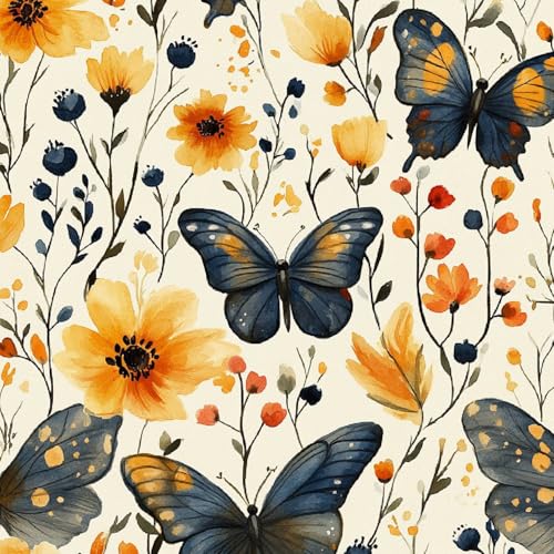 Selbstklebende Tapete Vinyltapete Schmetterling Blumen Gras Wallpaper Wasserdicht & Schmutzabweisend Klebefolie KüChe Ideal FüR SchräNke Arbeitsplatten Spritzschutz Einfache Reinigung 30 X 200 cm Selbstklebende Tapete Vinyltapete Schmetterling Blumen Gras Wallpaper Wasserdicht & Schmutzabweisend Klebefolie KüChe Ideal FüR SchräNke Arbeitsplatten Spritzschutz Einfache Reinigung 30 X 200 cm von Generisch