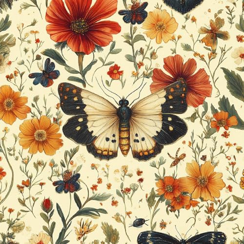 Selbstklebende Tapete Vinyltapete Schmetterling Bunt Blumen Wallpaper Wasserdicht & Schmutzabweisend Klebefolie KüChe Ideal FüR SchräNke Arbeitsplatten Spritzschutz Einfache Reinigung 30 X 200 cm Selbstklebende Tapete Vinyltapete Schmetterling Bunt Blumen Wallpaper Wasserdicht & Schmutzabweisend Klebefolie KüChe Ideal FüR SchräNke Arbeitsplatten Spritzschutz Einfache Reinigung 30 X 200 cm von Generisch