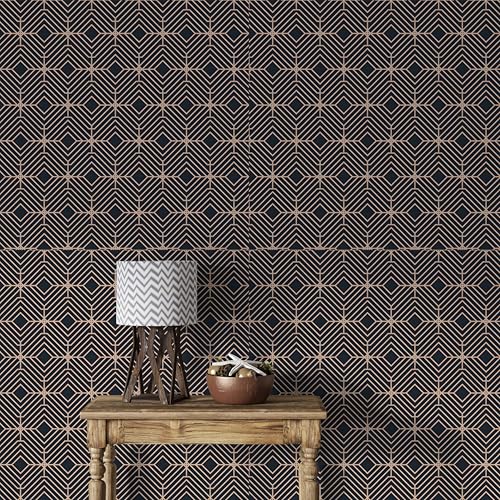 Selbstklebende Tapete Wandpapier 40x1000cm, Geometrisch, Böhmen Mustertapete, Luxuriös Wallpaper, Braun Wasserfest Vinyl Tapeten für Möbel, Wände, Wohn, Schlafzimmer -Ba41 Selbstklebende Tapete Wandpapier 40x1000cm, Geometrisch, Böhmen Mustertapete, Luxuriös Wallpaper, Braun Wasserfest Vinyl Tapeten für Möbel, Wände, Wohn, Schlafzimmer -Ba41 von Generisch