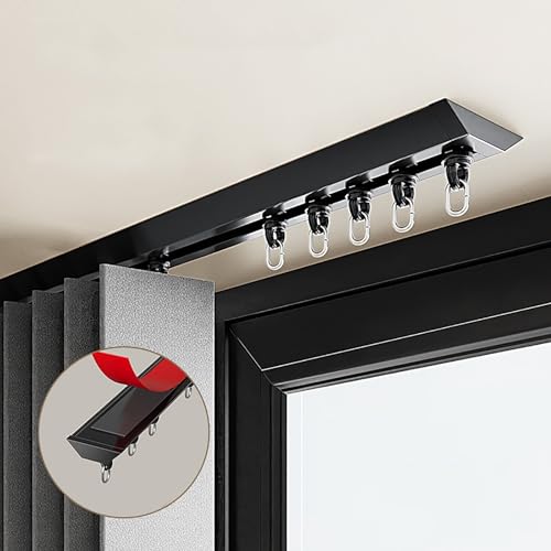 Selbstklebende Vorhangschiene, ohne Bohren, Deckenhalterung für einfachen Raumteiler im Wohnzimmer, Schlafzimmer, Dusche von Generisch