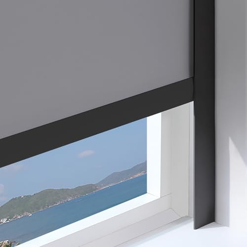 Selbstklebende lichtblockierende Streifen, anpassbare Längen (50230 cm), Fenster-Verdunkelungslamelle, 2 Stück, Schwarzlichtblocker für effektive Lichtkontrolle und Privatsphäre. von Generisch