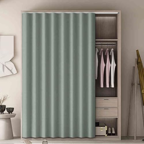 Selbstklebender Staubvorhang - Staubdicht für Aufbewahrungsschränke und Bücherregale ohne Bohren mit Schiene, ideal für Schlafzimmer und Wohnzimmer Selbstklebender Staubvorhang - Staubdicht für Aufbewahrungsschränke und Bücherregale ohne Bohren mit Schiene, ideal für Schlafzimmer und Wohnzimmer von Generisch