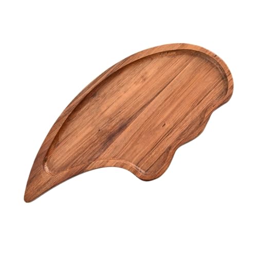 Servierplatte aus Holz – rustikales Teetablett | Couchtisch-Tablett | Lebensmittelplatte | Küchengeschirr- | -Display-Tablett rustikale Desserttabletts Vorspeisenteller für Frühstück und von Generisch