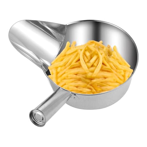 Servierschaufel mit Entenschnabelauslauf – Popcornschaufel Chip | Verpackung Schaufel Trichter | Lebensmittelschaufel | Entenschnabelauslauf Popcorn Servieren | Küchenschaufel | Edelstahl von Generisch