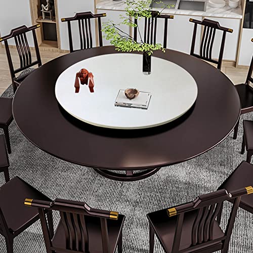 Serviertablett, 99 cm, rund, drehbar, Holzplatte für Esstisch, Küche, Display, Drehteller, stilvolles drehbares Tablett für Unterhaltung und Servieren Serviertablett, 99 cm, rund, drehbar, Holzplatte für Esstisch, Küche, Display, Drehteller, stilvolles drehbares Tablett für Unterhaltung und Servieren von Generisch