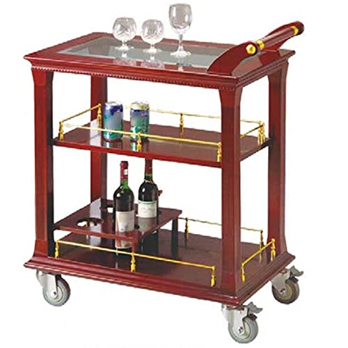 Servierwagen aus Holz, Metall, mobiler Rollwagen für Wohnzimmer, perfekt für Unterhaltung auf Rädern Servierwagen aus Holz, Metall, mobiler Rollwagen für Wohnzimmer, perfekt für Unterhaltung auf Rädern von Generisch