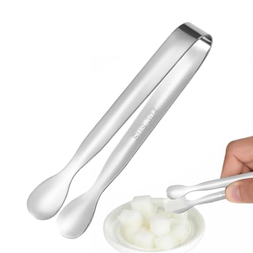 -Servierzange | Zuckerzange aus Edelstahl,Robuste Snackzange, praktische Wurstwarenzange für Eiswürfel, Obst, Zucker -Servierzange | Zuckerzange aus Edelstahl,Robuste Snackzange, praktische Wurstwarenzange für Eiswürfel, Obst, Zucker von Generisch