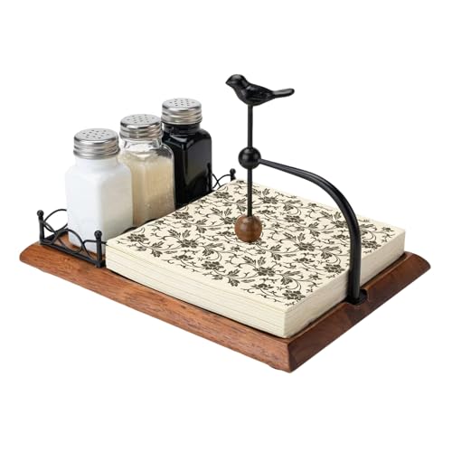 Serviettenhalter Mit Vogelmotiv - Rustikale Salzmühle Mit Vogeldesign Zur Aufbewahrung | Serviettenhalter Und Papierhalter Für Den Haushalt | Für Zuhause Schlafzimmer Wohnzimmer Bar von Generisch