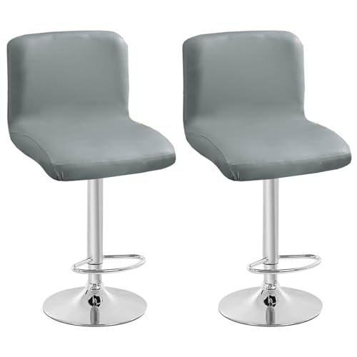 Set mit 2/4/6 strapazierfähigen Kunstleder-Barhocker-Bezügen mit Rückenlehne und elastischer Unterseite, waschbar für drehbare Esszimmerstühle, perfekt für Zuhause und Restaurant Set mit 2/4/6 strapazierfähigen Kunstleder-Barhocker-Bezügen mit Rückenlehne und elastischer Unterseite, waschbar für drehbare Esszimmerstühle, perfekt für Zuhause und Restaurant von Generisch