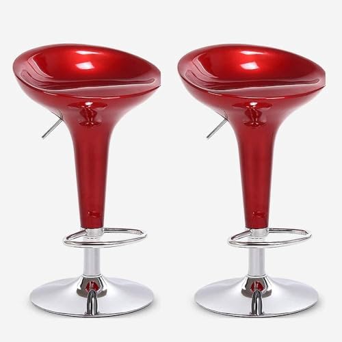 Set mit 2 drehbaren Thekenhockern – elegante Küchen-Barstühle mit Fußstütze, Pub-Möbel, höhenverstellbar, grün, perfekt für Essen und Unterhaltung von Generisch