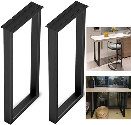 Set mit 2 robusten, verstellbaren Metall-Tischbeinen, modernes U-förmiges Design für Ess- und Couchtische, Bänke, Möbelsockel, hohe Konsole, Sockelstütze Set mit 2 robusten, verstellbaren Metall-Tischbeinen, modernes U-förmiges Design für Ess- und Couchtische, Bänke, Möbelsockel, hohe Konsole, Sockelstütze von Generisch