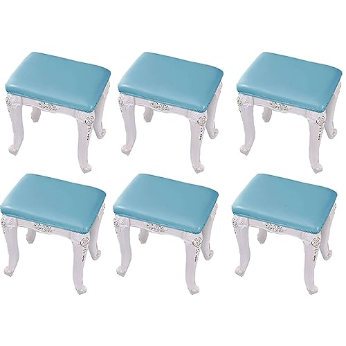 Set mit 2 wasserdichten, dehnbaren Kunstleder-Barhocker-Bezügen – stilvolles rechteckiges Design für Salon- und Pub-Thekenhocker – langlebig und einfach anzubringen von Generisch