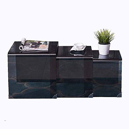 Set mit 3 transparenten Glas-Acryl-Display-Erhöhungen für Sofa, Couchtisch, Nachttisch, Wohnzimmerdekoration von Generisch