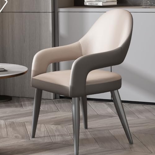 Set mit 4 modernen Kunstleder-Esszimmerstühlen mit Metallbeinen, stilvolle Kontrastfarbe, Küchenstühle für Esszimmer, Wohnzimmer, Lounge oder Empfangsbereich von Generisch