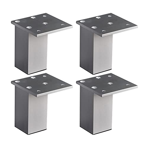 Set mit 4 modernen Metall-Möbelbeinen mit Schrauben – stilvoller DIY-Ersatz für Schrank, Sofa, Kommode, Bett und Schrank – langlebig, verstellbare Höhe, einfache Installation Set mit 4 modernen Metall-Möbelbeinen mit Schrauben – stilvoller DIY-Ersatz für Schrank, Sofa, Kommode, Bett und Schrank – langlebig, verstellbare Höhe, einfache Installation von Generisch
