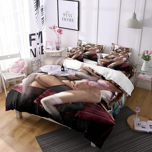 Sexy Girls Bettbezug Set 2 Personen Bettwäsche Set Anime Mädchen Bedding Adulte Bett Set für Jungen Mädchen Dekorative Weiche 100% Mikrofaser Bettwäsche Set 200x200cm + 2 Kissenbezüge 80x80cm Sexy Girls Bettbezug Set 2 Personen Bettwäsche Set Anime Mädchen Bedding Adulte Bett Set für Jungen Mädchen Dekorative Weiche 100% Mikrofaser Bettwäsche Set 200x200cm + 2 Kissenbezüge 80x80cm von Generisch