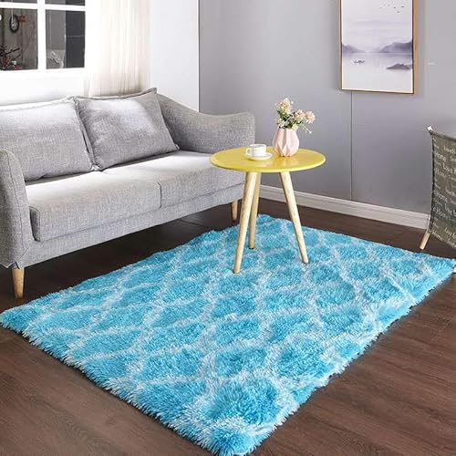 Shaggy Hochflor Weich Waschbar Flauschiger Teppich für Wohnzimmer und Schlafzimmer Modernes Design Größe:160 * 200 cm von Generisch