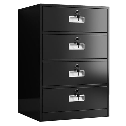Sicherer Aktenschrank aus Metall mit Schloss – Aufbewahrungslösung mit 4 Schubladen für organisierte Dokumente im Büro zu Hause Sicherer Aktenschrank aus Metall mit Schloss – Aufbewahrungslösung mit 4 Schubladen für organisierte Dokumente im Büro zu Hause von Generisch