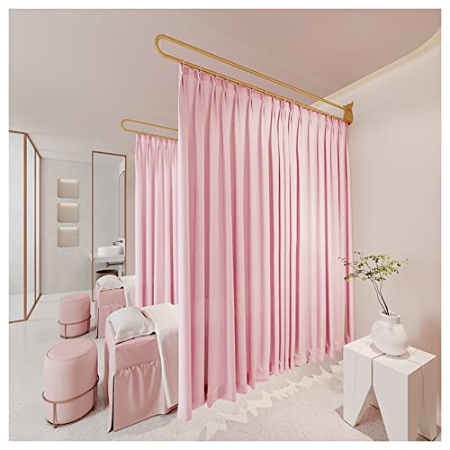 Sichtschutz Raumteiler Vorhang Transluzent Schönheitssalon Trennwand Rosa 240cm mit goldener Metallstange Elegante & funktionale Trennlösung für stilvolle Räume Sichtschutz Raumteiler Vorhang Transluzent Schönheitssalon Trennwand Rosa 240cm mit goldener Metallstange Elegante & funktionale Trennlösung für stilvolle Räume von Generisch