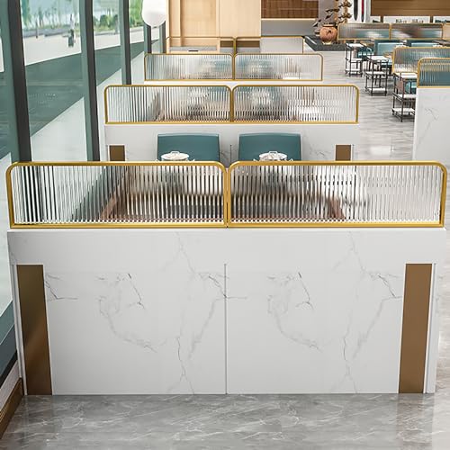 Sichtschutz aus Glas - Gestreifte mattierte dekorative Barriere für Home Office & Restaurant ideal zur Unterteilung von Essbereichen & Gehwegen Stilvoller Raumteiler von Generisch