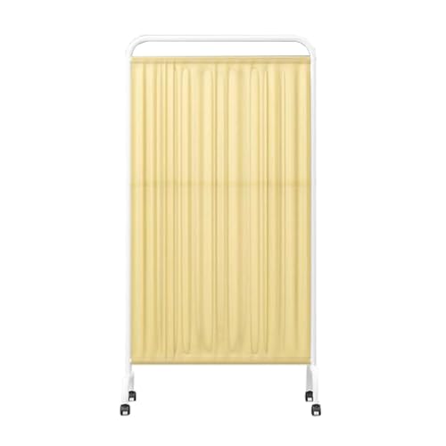 Sichtschutz for Krankenhäuser Mit Rädern, Faltbarer Raumteiler, 1,83 M Hohe, Tragbare Trennwand for Kliniken Und Schlafzimmer, Einfache Lagerung(Yellow,5 Panel) von Generisch