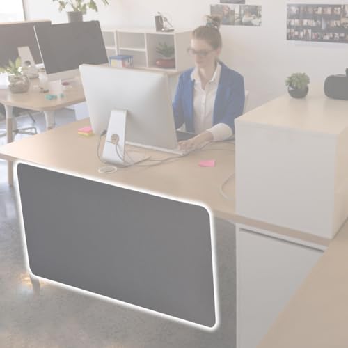 Sichtschutz unter dem Schreibtisch – Trennwand für Büro und Zuhause für mehr Privatsphäre und Fokus, perfekt für Sitz-Steh-Arbeitsplätze – Verbesserung der Konzentration und des Arbeitsplatzkomforts von Generisch