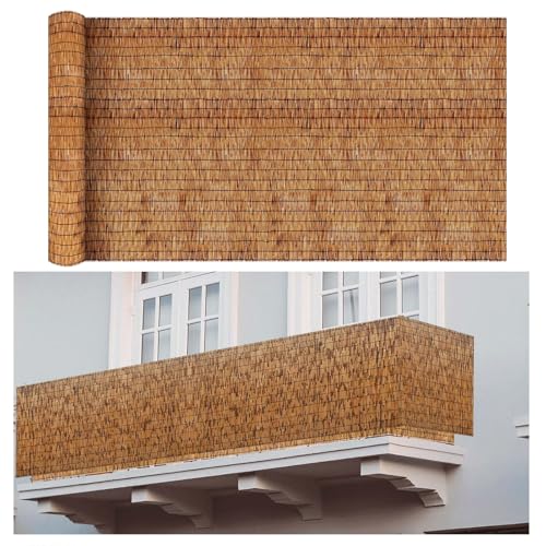 Sichtschutzzaun aus natürlichem Bambus, Rolle, 50–180 cm hoch, dekorativer Außenzaun für Hinterhof, Terrasse, Deck, Pool und Wohnung, 180 x 800 cm Sichtschutzzaun aus natürlichem Bambus, Rolle, 50–180 cm hoch, dekorativer Außenzaun für Hinterhof, Terrasse, Deck, Pool und Wohnung, 180 x 800 cm von Generisch