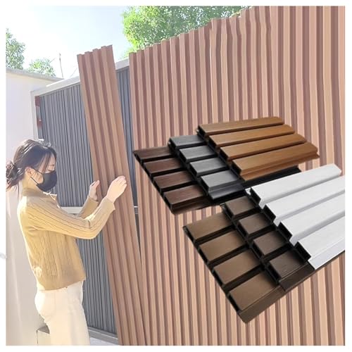 Sichtschutzzaun für den Außenbereich – Verbundholz-Kunststoff-Sichtschutz für Garten & Terrasse, dekoratives Lattenwandpaneel, ideal für Terrasse und Hof, 22 x 100 cm Sichtschutzzaun für den Außenbereich – Verbundholz-Kunststoff-Sichtschutz für Garten & Terrasse, dekoratives Lattenwandpaneel, ideal für Terrasse und Hof, 22 x 100 cm von Generisch
