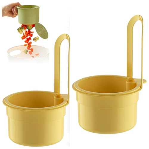 Sieb für Spülbecken, Spülbecken Sieb, Abtropfbehälter Spüle, Spüle Organizer, Küchenutensilien, Siebkorb für Spülbeckensieb, Abflusskorb Küche, Kitchen Abflusssieb Küchenspüle, (Gelb 2 Stück) Sieb für Spülbecken, Spülbecken Sieb, Abtropfbehälter Spüle, Spüle Organizer, Küchenutensilien, Siebkorb für Spülbeckensieb, Abflusskorb Küche, Kitchen Abflusssieb Küchenspüle, (Gelb 2 Stück) von Generisch