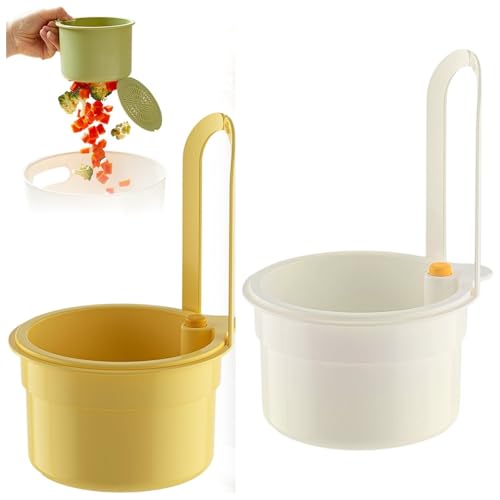 Sieb für Spülbecken, Spülbecken Sieb, Abtropfbehälter Spüle, Spüle Organizer, Küchenutensilien, Siebkorb für Spülbeckensieb, Abflusskorb Küche, Kitchen Abflusssieb Küchenspüle, (Gelb Weiß 2 Stück) Sieb für Spülbecken, Spülbecken Sieb, Abtropfbehälter Spüle, Spüle Organizer, Küchenutensilien, Siebkorb für Spülbeckensieb, Abflusskorb Küche, Kitchen Abflusssieb Küchenspüle, (Gelb Weiß 2 Stück) von Generisch