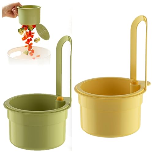 Sieb für Spülbecken, Spülbecken Sieb, Abtropfbehälter Spüle, Spüle Organizer, Küchenutensilien, Siebkorb für Spülbeckensieb, Abflusskorb Küche, Kitchen Abflusssieb Küchenspüle, (Grün Gelb 2 Stück) Sieb für Spülbecken, Spülbecken Sieb, Abtropfbehälter Spüle, Spüle Organizer, Küchenutensilien, Siebkorb für Spülbeckensieb, Abflusskorb Küche, Kitchen Abflusssieb Küchenspüle, (Grün Gelb 2 Stück) von Generisch