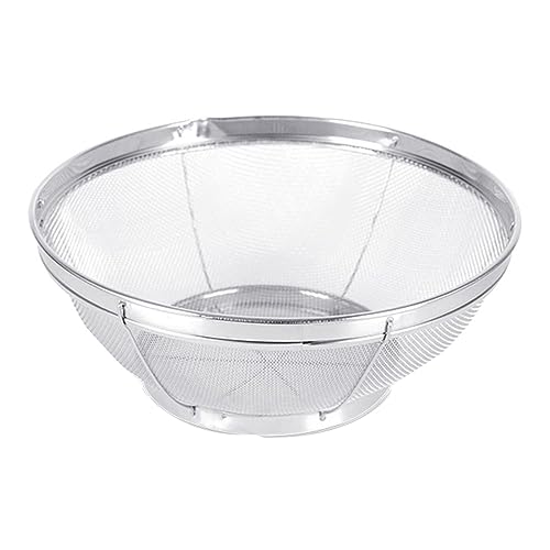 Siebkorb aus Edelstahl, zum Abseihen von Dampf oder Kochen von Gemüse und Nudeln, Reissieb, Waschschüssel, Gemüse, Reinigungssieb, Abflusssieb, Abfluss auf Theke (Silber, Einheitsgröße) von Generisch