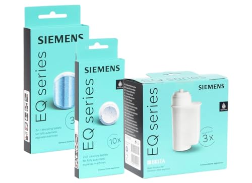 Siemens EQ series Pflegeset – TZ80002 Entkalker TZ80001 Reinigungstabs 3x TZ70033 Wasserfilter von Generisch