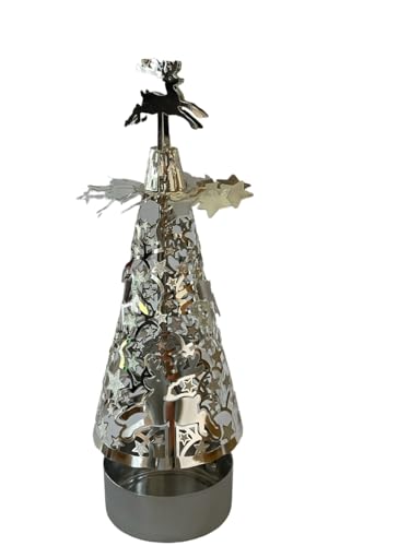 Silberfarbenen Karussell Windlicht als Pyramide Rentier Silberfarbenen Karussell Windlicht als Pyramide Rentier von Generisch