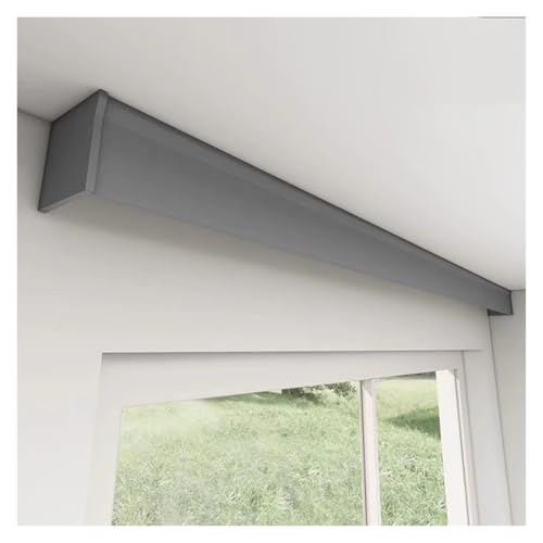 Silent Curtain Track System - 2-in-1-Stange & Volant für Wohnzimmer Schlafzimmer Balkon - Benutzerdefinierte Länge 1,6m Grau - Raumteiler mit Verbindern & Crossover von Generisch